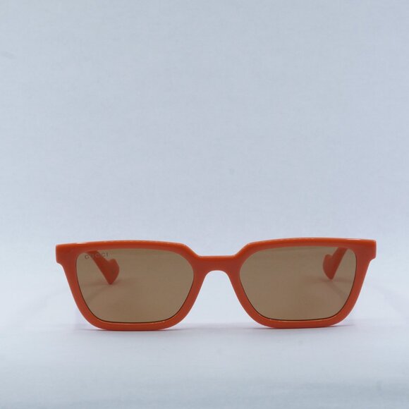 Gucci GG1539S 004 Sunglasses Orange Rectangle Frame, Brown Lenses - Picture 7 of 13